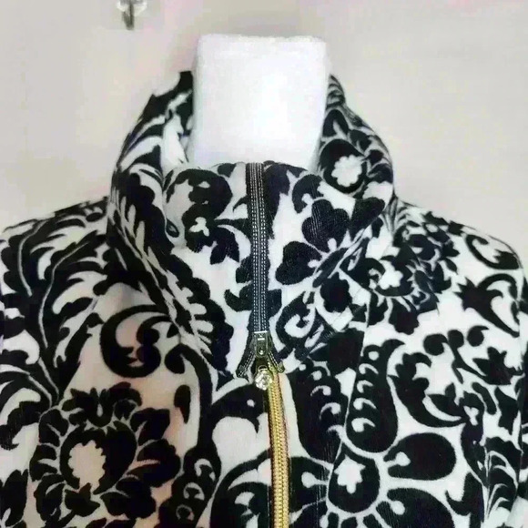 Onque Casual women's soft terry zip up lightweight jacket size petite medium - Picture 6 of 6